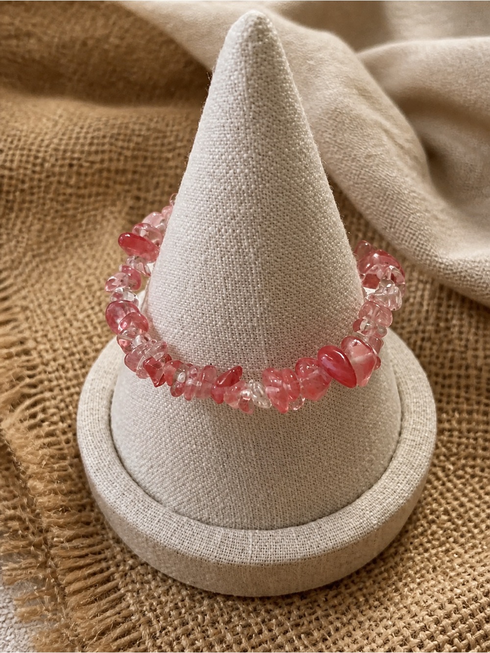 Watermelon Crystal Stretch Bracelet